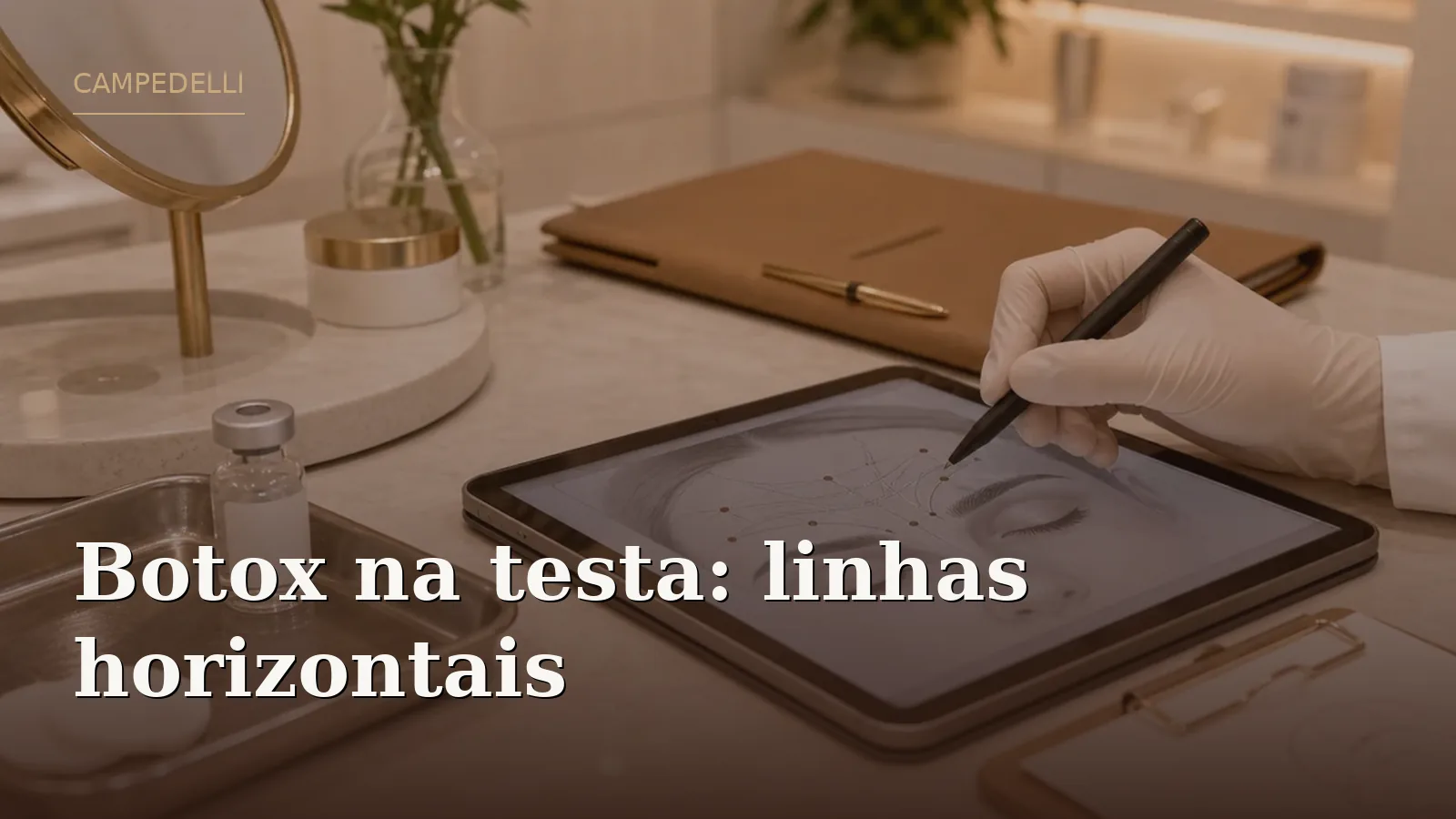 Botox na testa: linhas horizontais