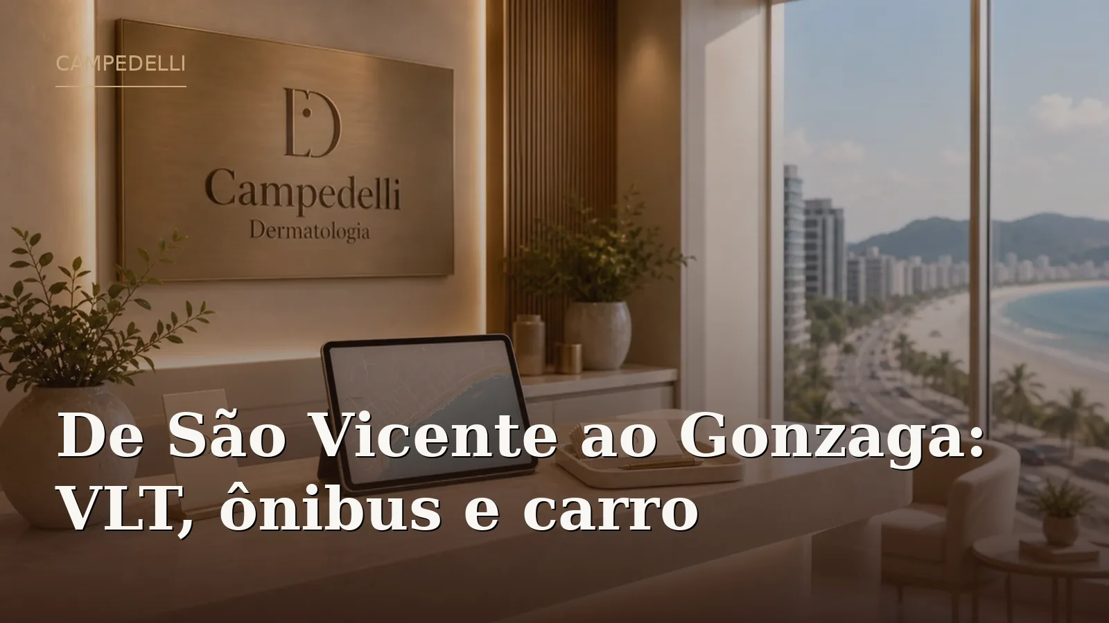 De São Vicente ao Gonzaga: VLT, ônibus e carro